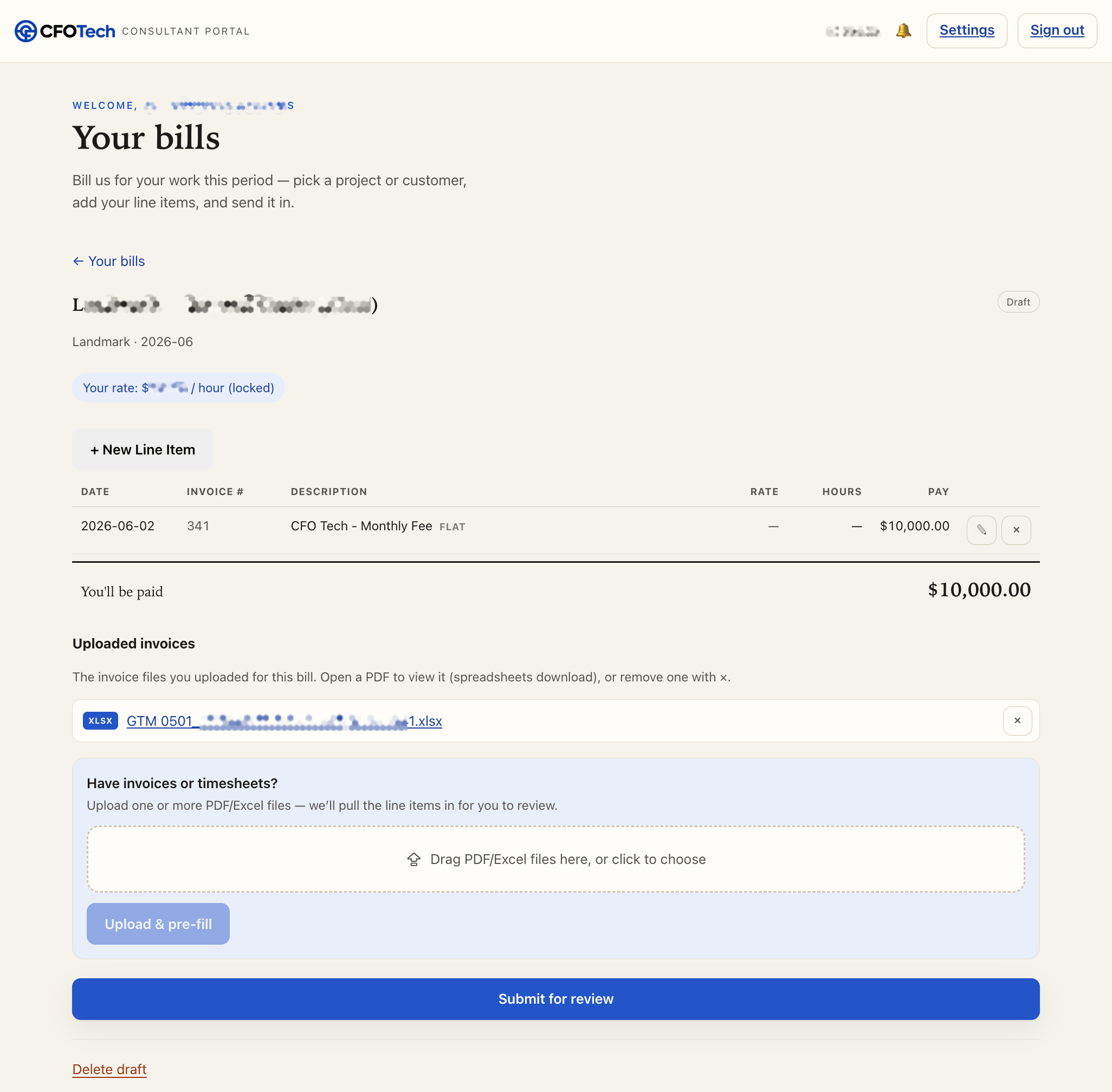 Consultant portal